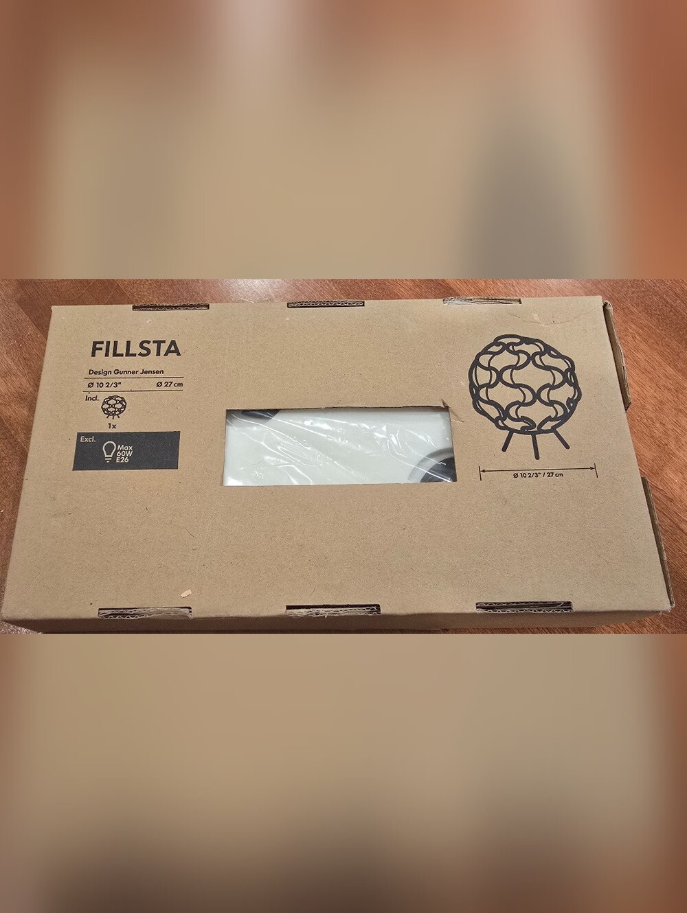 Vintage IKEA Gunner Jenson Fillsta Table White Shade Light Accent